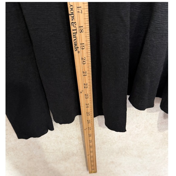 Eileen Fisher Black Linen Open Front Cardigan Sweater Size S Office Career Basic - Picture 4 of 6